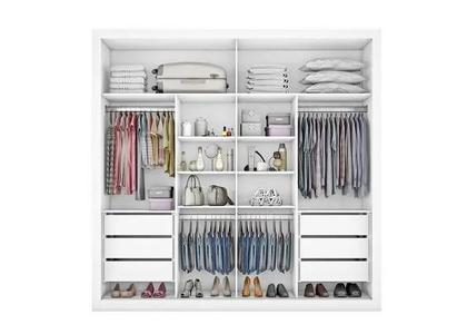 Imagem de Guarda Roupa Casal com Espelho 6 Gavetas Sevilha Branco Made Marcs