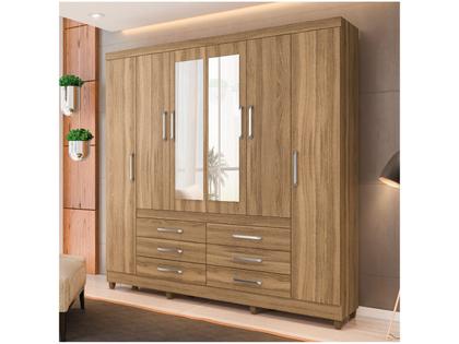 Imagem de Guarda-roupa Casal com Espelho 6 Portas