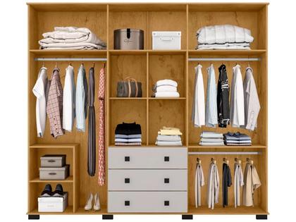 Imagem de Guarda-roupa Casal com Espelho 6 Portas Araplac Malu