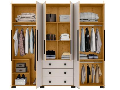 Imagem de Guarda-roupa Casal com Espelho 6 Portas Araplac Malu