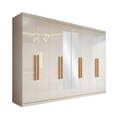 Imagem de Guarda Roupa Casal com Espelho 8 Portas 100 MDF Genebra Maxel