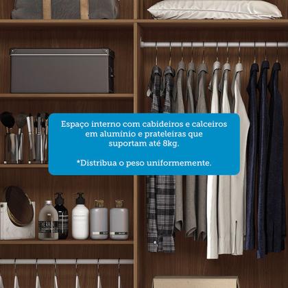 Imagem de Guarda-Roupa Casal com Espelho 8 Portas 6 Gavetas 238,80cm Master Santos Andirá