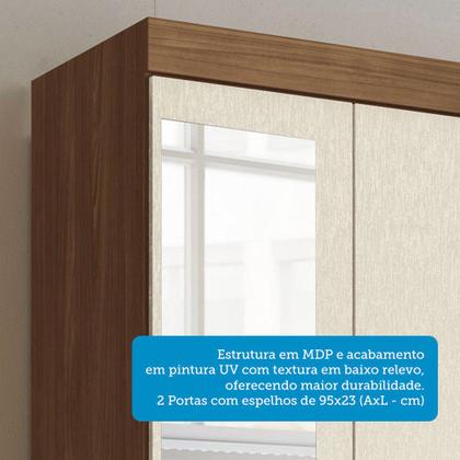 Imagem de Guarda-Roupa Casal com Espelho 8 Portas 6 Gavetas 238,80cm Master Santos Andirá