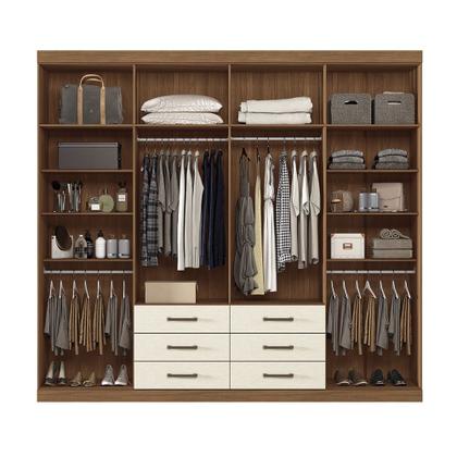 Imagem de Guarda-Roupa Casal com Espelho 8 Portas 6 Gavetas 238,80cm Master Santos Andirá