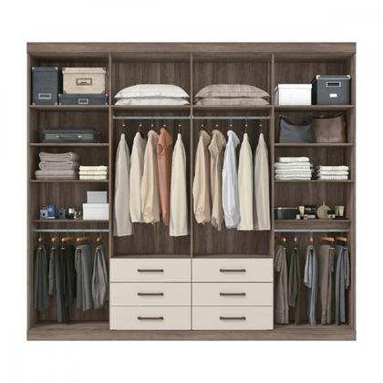 Imagem de Guarda-Roupa Casal com Espelho 8 Portas 6 Gavetas 238,80cm Master Santos Andirá