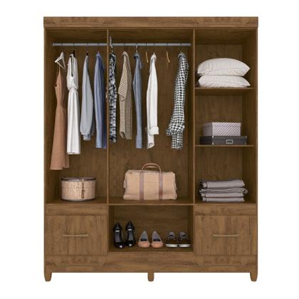 Imagem de Guarda Roupa Casal com Espelhos 6 Portas 2 Gavetas MS912 Moval