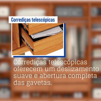 Imagem de Guarda-Roupa Casal com Frisado 6 Portas 6 Gavetas Suburban Gold 100% MDF Espresso Móveis