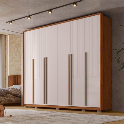 Imagem de Guarda-Roupa Casal com Frisado 6 Portas 6 Gavetas Suburban Gold 100% MDF Espresso Móveis