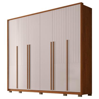 Imagem de Guarda-Roupa Casal com Frisado 6 Portas 6 Gavetas Suburban Gold 100% MDF Espresso Móveis