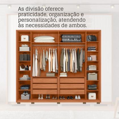 Imagem de Guarda-Roupa Casal com Frisado 6 Portas 6 Gavetas Suburban Gold 100% MDF Espresso Móveis