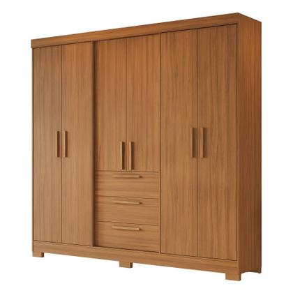 Imagem de Guarda Roupa Casal com Pés 6 Portas 3 Gavetas em MDF NT 6030 Notável Móveis