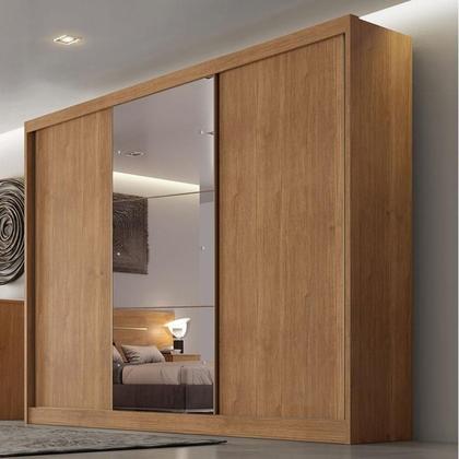 Imagem de Guarda Roupa Casal Duna com Espelho e Gaveteiro Milão com Chave Cumaru 23 - Novo Horizonte