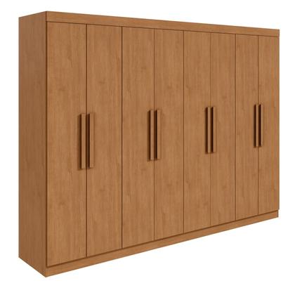 Imagem de Guarda-roupa Casal Easy Slim 8 Portas Amendoa Clean