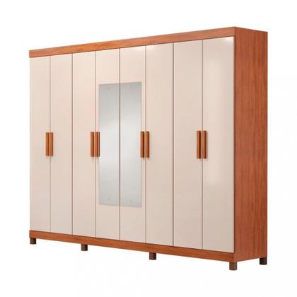 Guarda Roupa Casal Espelho 8 Porta 4 Gavetas Pulse DJ - DJ Móveis
