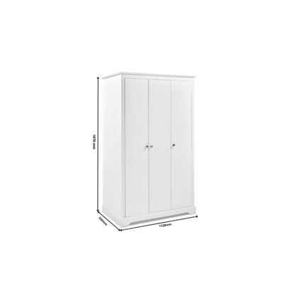 Imagem de Guarda-roupa Casal Estilo Clássico 3 Portas Louise Branco