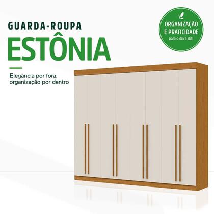 Imagem de Guarda Roupa Casal Estônia 8 Portas 4 Gavetas MDF ACP Móveis