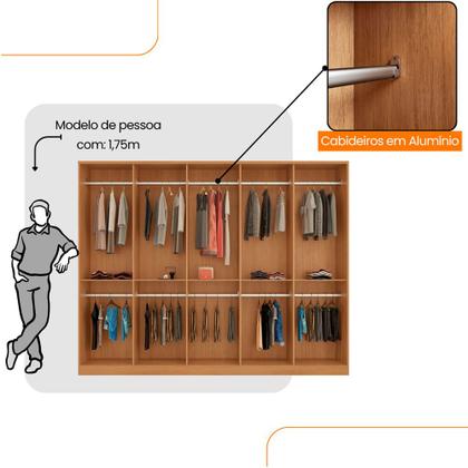 Imagem de Guarda Roupa Casal Everest 100 MDF 10 Portas e 10 Cabideiros