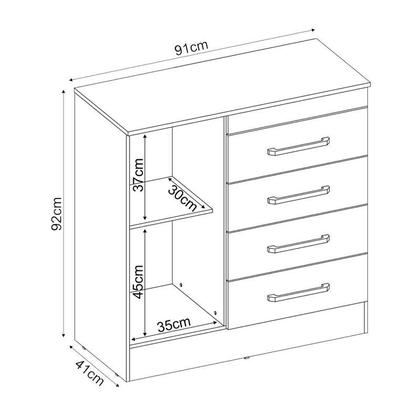 Imagem de Guarda Roupa Casal Flash 2 com Multiuso Golden com Cômoda Montevidéu Café - Demóbile