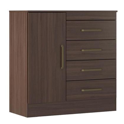 Imagem de Guarda Roupa Casal Flash 2 com Multiuso Golden com Cômoda Montevidéu Café - Demóbile