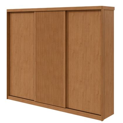 Imagem de Guarda Roupa Casal Flex Ripado 3 Portas de Correr MDF Ollie Lopas