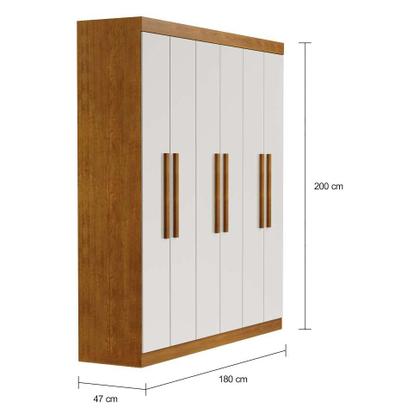 Guarda-Roupa Casal Flórida 6 PT Imbuia e Off White - Mobly Imagem de Guarda-Roupa Casal Flórida 6 PT Imbuia e Off White
