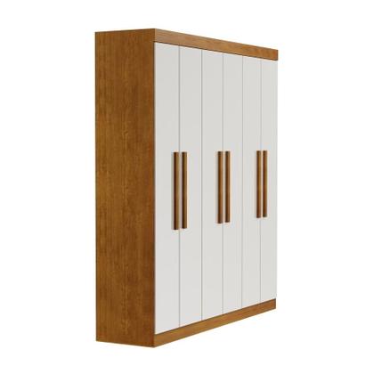 Imagem de Guarda-Roupa Casal Flórida 6 PT Imbuia e Off White