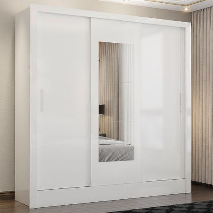 Imagem de Guarda Roupa Casal Fortaleza 3 Portas Com Espelho Carioca Móveis
