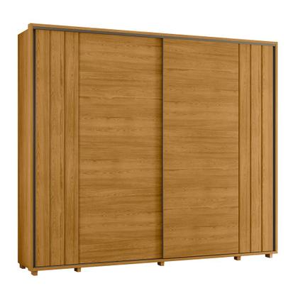 Imagem de Guarda Roupa Casal Grande 2 Portas de Correr 100% MDF Dalí 278cm Madetec Cor:Cinamomo