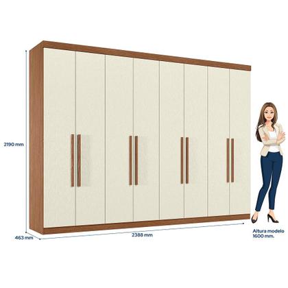 Imagem de Guarda Roupa Casal Grande Master New 8 Portas 4 Gavetas Santos Andira