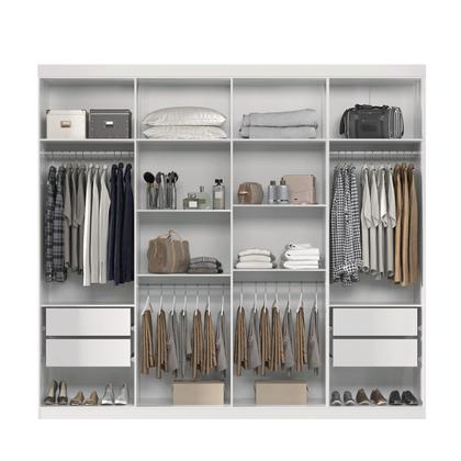 Imagem de Guarda Roupa Casal Grande Rosário 8 Portas 4 Gavetas Cor Branco