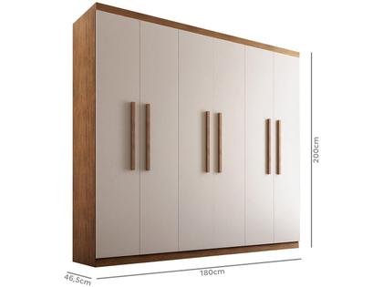 Imagem de Guarda Roupa Casal Hera 6 Portas e 2 Gavetas Rufato