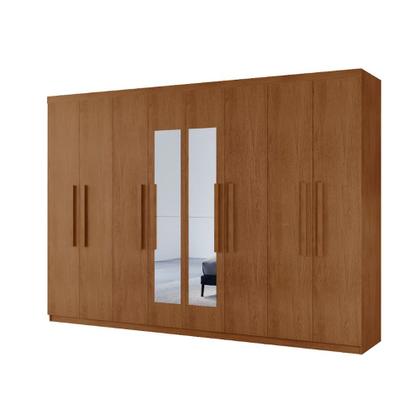 Imagem de Guarda Roupa Casal Hera Premium com Espelho 8 Portas e 4 Gavetas MDF Moderna