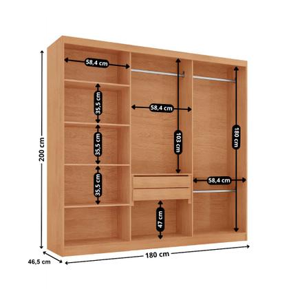 Imagem de Guarda Roupa Casal Heros 6 Portas e 2 Gavetas MDF Moderna