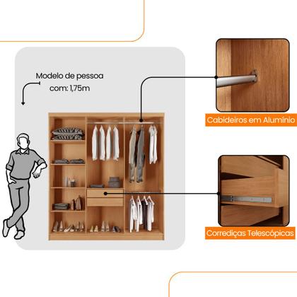 Imagem de Guarda Roupa Casal Heros 6 Portas e 2 Gavetas MDF Moderna