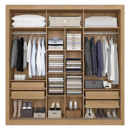 Imagem de Guarda Roupa Casal Ibiza 3 Portas Capuccino Cacau Off White Flex e Cômoda com Porta Aurora Cappuccino - THB