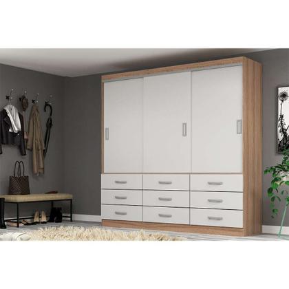 Guarda-Roupa Casal Isabela 3 PT 9 GV Off White - Modern Imagem de Guarda-Roupa Casal Isabela 3 PT 9 GV Off White