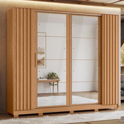 Imagem de Guarda Roupa Casal Jacarandá 4 Portas Flex com 8 Espelhos - Móveis Albatroz