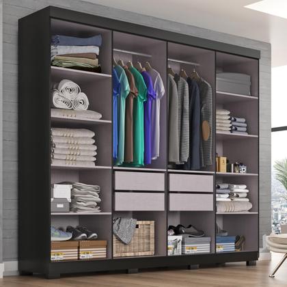 Imagem de Guarda Roupa Casal Lisboa 8 Portas 4 Gavs Com Pés
