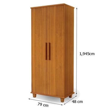 Imagem de Guarda Roupa Casal Londres 5 portas e Armário Multiuso Berlim Freijó  Luapa Móveis
