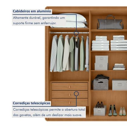 Imagem de Guarda-roupa Casal Loop 6 Portas 100% MDF