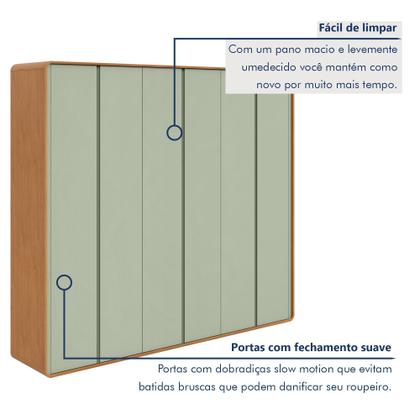 Imagem de Guarda-roupa Casal Loop 6 Portas 100% MDF