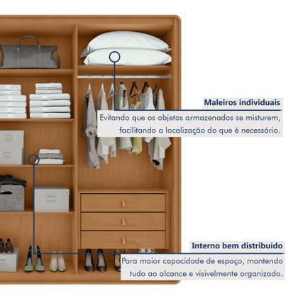 Imagem de Guarda-roupa Casal Loop 6 Portas 100% MDF