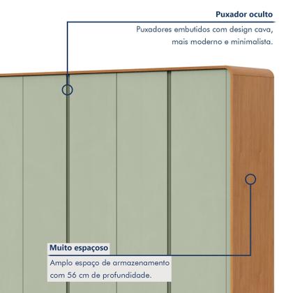 Imagem de Guarda-roupa Casal Loop 6 Portas 100% MDF