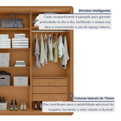 Imagem de Guarda-roupa Casal Loop 6 Portas 100% MDF