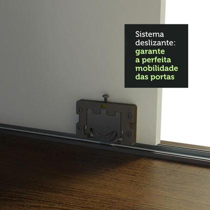 Imagem de Guarda-Roupa Casal Madesa Austin 4 Portas de Correr com Espelhos 3 Gavetas R