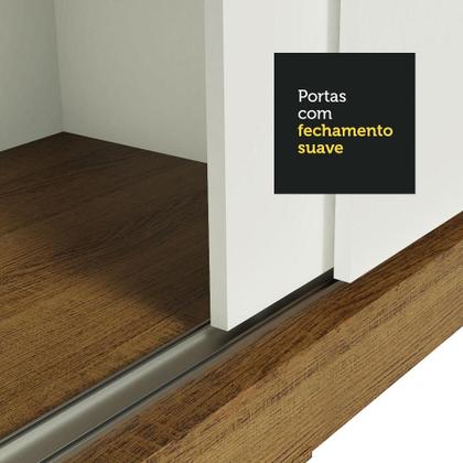 Imagem de Guarda-Roupa Casal Madesa Austin 4 Portas de Correr com Espelhos 3 Gavetas R