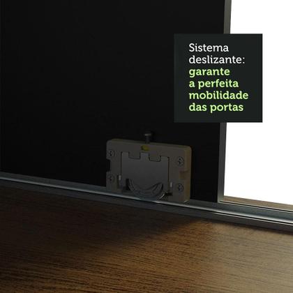 Imagem de Guarda-Roupa Casal Madesa Austin 4 Portas de Correr com Espelhos 3 Gavetas R