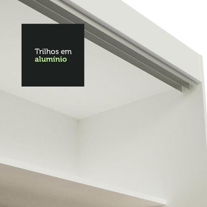 Imagem de Guarda-Roupa Casal Madesa Austin 4 Portas de Correr de Espelho 3 Gavetas