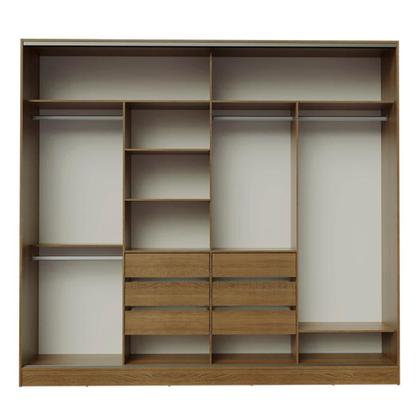 Imagem de Guarda-Roupa Casal Madesa Cronos 4 Portas de Correr com Espelhos