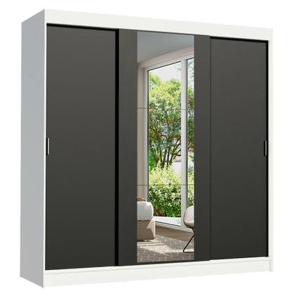 Imagem de Guarda-Roupa Casal Madesa Reno 3 Portas de Correr com Espelho